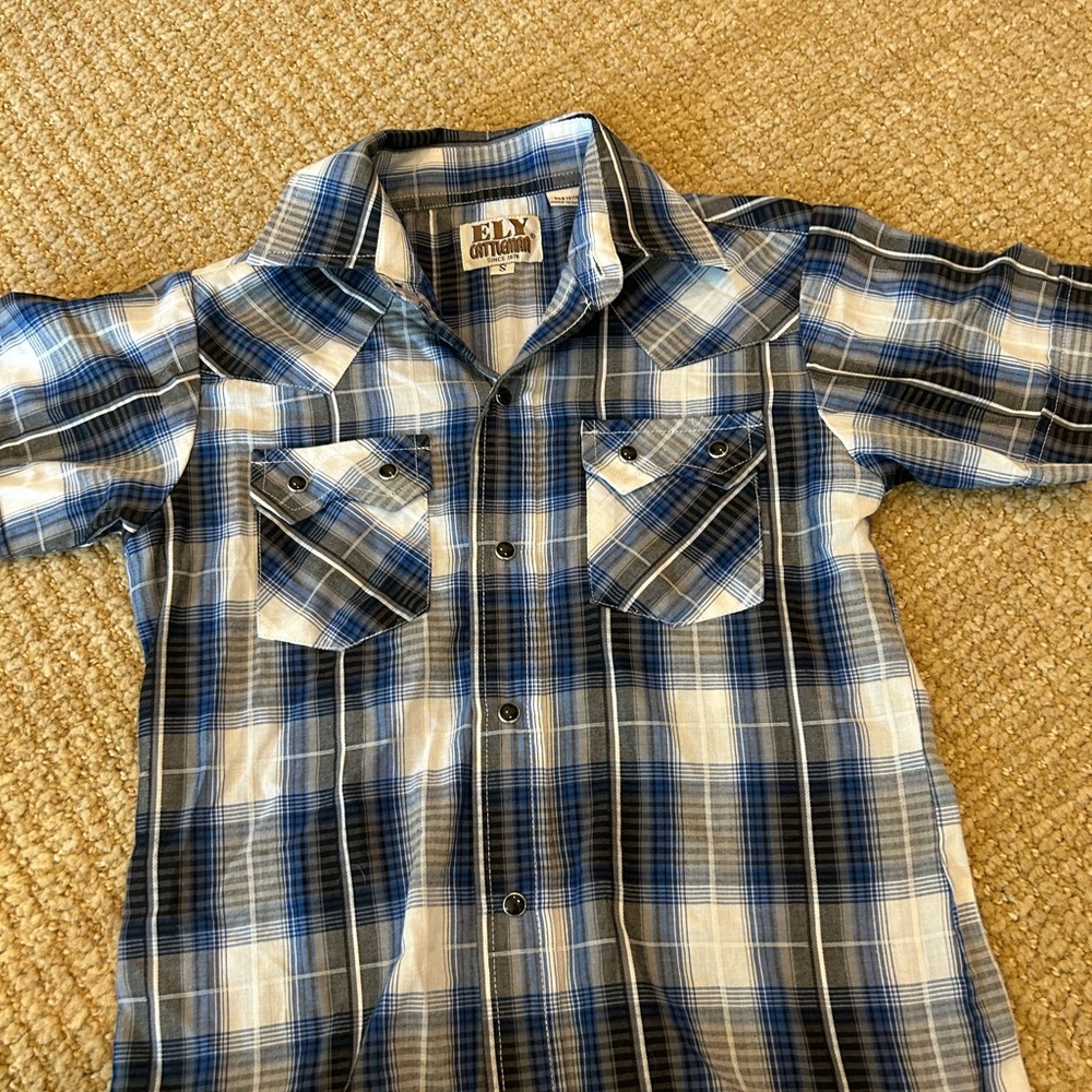 Blue Plaid Kids Shirt